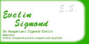evelin sigmond business card